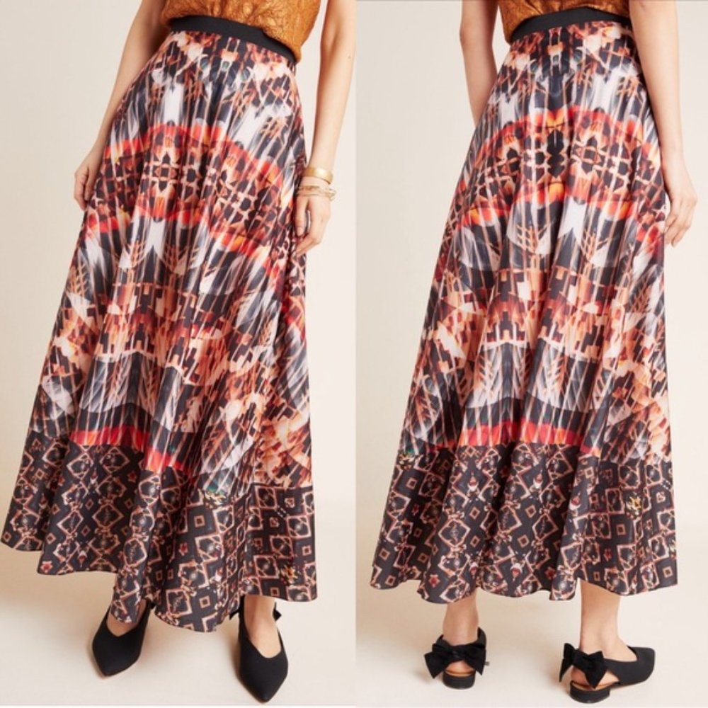 Anthropologie Kaleidoscope Maxi Skirt Abstract XS NWT